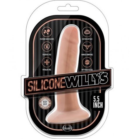 Телесный фаллоимитатор 5.5 Inch Silicone Dildo - 14 см.