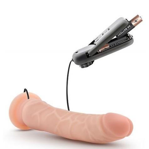 Телесный вибратор 8.5 Inch Vibrating Realistic Cock With Suction Cup - 21,6 см.